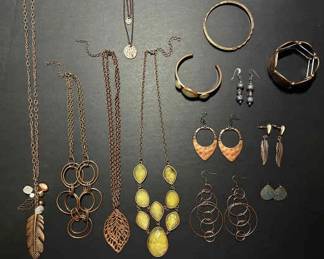 CopperToned Costume Jewelry