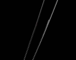 14k White Gold Diamond Teardrop Necklace 3.84g