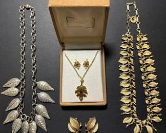 Leaf Necklaces Earrings 