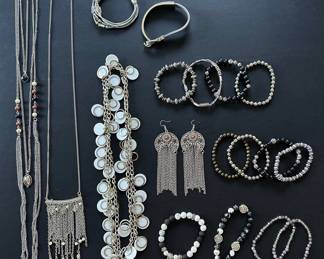 Beaded Black White Costume Jewelry