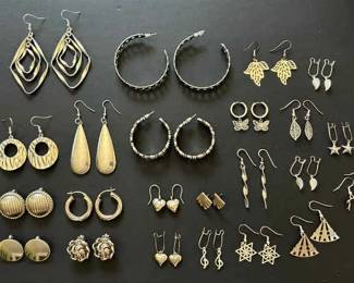 SilverToned Costume Earrings