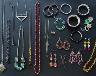 Vibrant Sparkly Costume Jewelry 