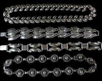 Sterling Silver Bracelets Necklaces 132g