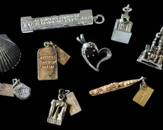 Vintage Sterling Silver Travel Charms 22.3g