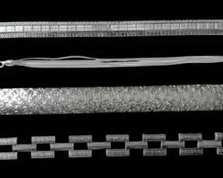 Four Sterling Silver Bracelets 69.1g