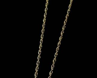 Diamond Emerald 14k Gold Necklace 2.42g