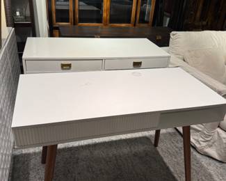 white desks