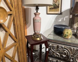 side table and lamp