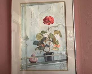 Signed watercolor