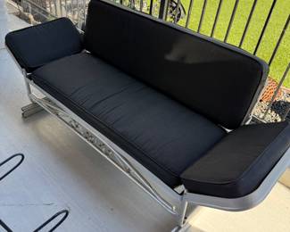 1950's Vintage Aluminum Glider with Original Cushions