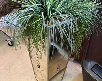 Mirrored Artificial Palm Tree Decor