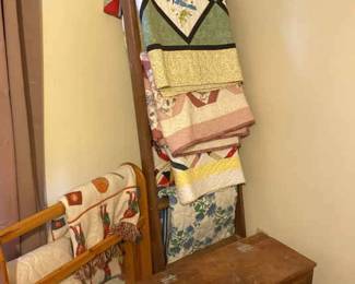 Quilts And Wooden Chest 