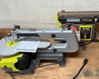 Ryobi 16 In. Scroll Saw And Ryobi 4 X 6 Belt And Disc Sander
