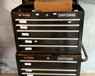 003 Black Craftsman Stackable Toolbox And Contents