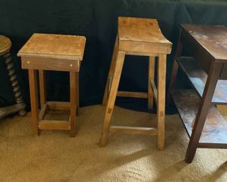Wooden Stool And Tables 