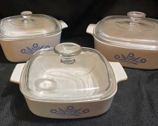 CorningWare Dishes With Glass Lids