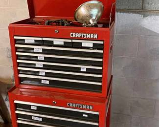 Red Craftsman Stacking Toolbox And Contents 