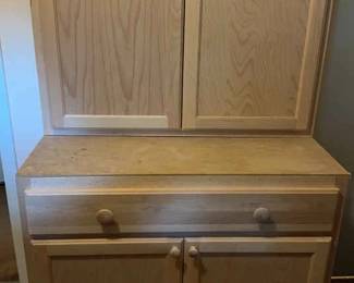Tan Wooden Bathroom Cabinet 