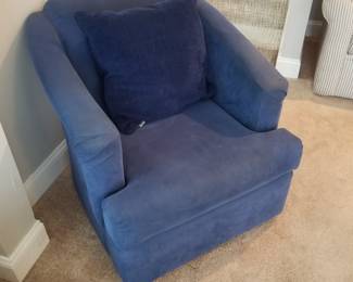 Cozy blue accent chair
