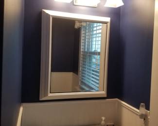 Vanity lights; vanity mirror