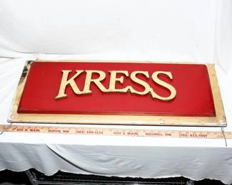 Vintage Kress Drug Variety Department store signs five and dime from Roswell nm store
