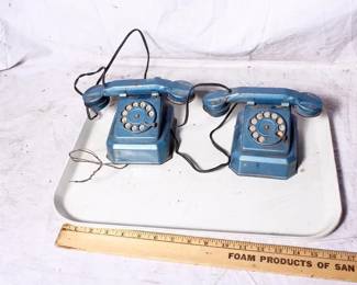 Vintage Toy Telephone Master Phones No 211 Blue