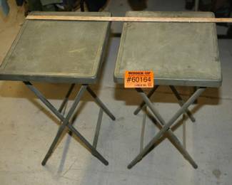 US military Bedside Metal Vietnam TV Tray Tables 