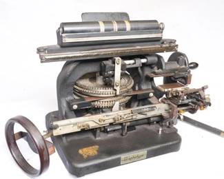 Graphotype Dog Tag Machine mdl 6183 w/ stand Us Military Dogtag maker