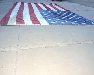 Lot # : 60074 - Very Large USA Flag Vintage 20x38ft
poor condition