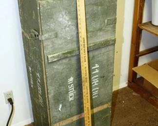 4ft long US military footlocker