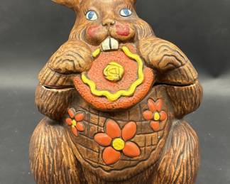 Brown Rabbit Eating Cookie, Cookie Jar
