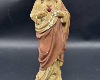 Vintage Chalkware Jesus Statue
