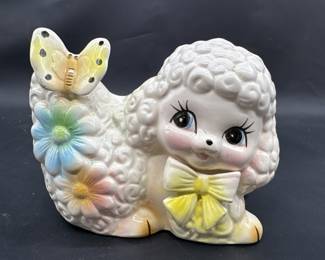 1960's Adco Ceramic Lamp & Butterfly Planter