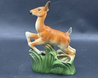 Vintage Ceramic Jumping Deer Figurine