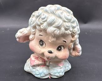 Vintage Ensco Ceramic Lambs Head Planter