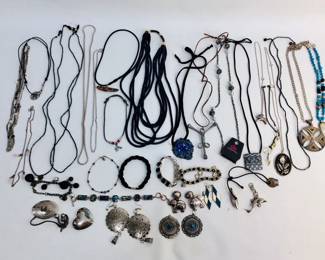  Silver-tone/Black Jewelry