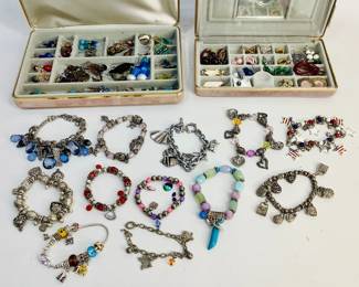 Charm Bracelets and Earrings