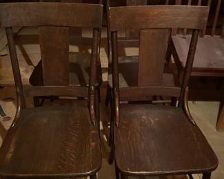 4 solid wood matching chairs