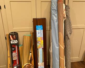 Fabric, misc garage items