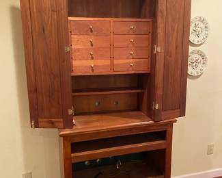 Custom built wood shelf