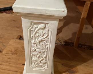 White plaster pedestal