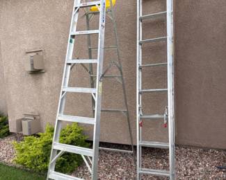 Two Werner aluminum ladders. One 16' extension ladder and (1) 8' step ladder. Both in very good condition.