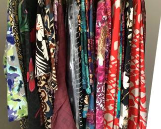 Women's easy wear dresses include: Soft Surroundings, Liz & Co. and Nina Leonard, sizes: medium, petite medium, small petite. See photos for sampling.