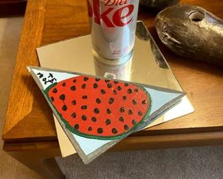 Mose T primative watermellon painting 