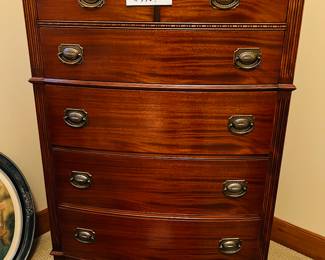 Hepplewhite Mahogany 
highboy chest $175.00!