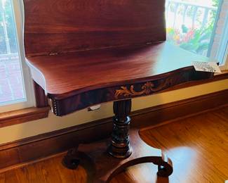 Mahogany table.