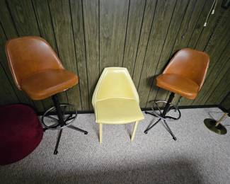 Retro chair and bar stools