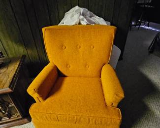 Retro orange lounge chair
