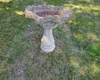 Concrete bird bath