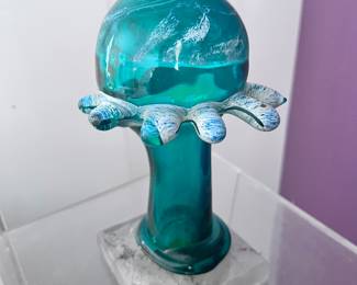 VINTAGE MID CENTURY GLASS SCULPTURE